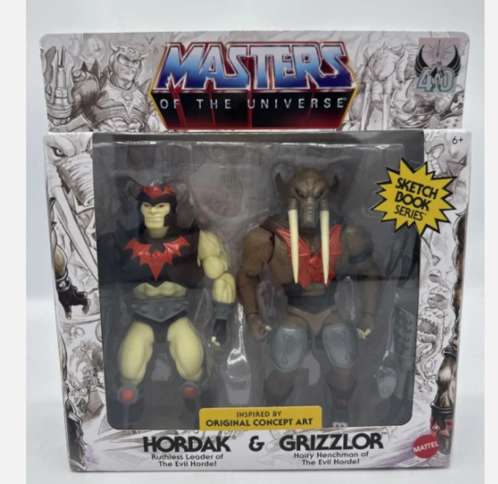 Masters of the Universe Origins Sketchbook Hordak & Grizzlor Action Figures 2 pk